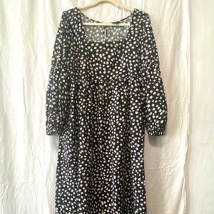 Polka Dot Black and White Maxi Dress